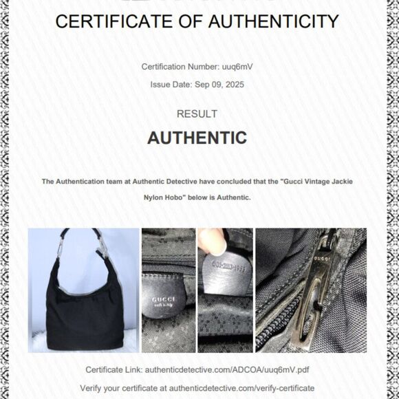 Gucci Jackie vintage canvas/leather shoulder bag EUC w/COA - Picture 9 of 9